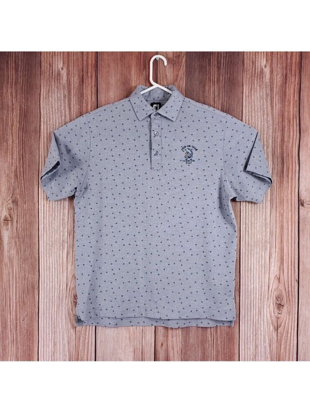 Footjoy FJ Mens Medium 2018 US Open Shinnecock Hills Embroidered Golf Polo Shirt